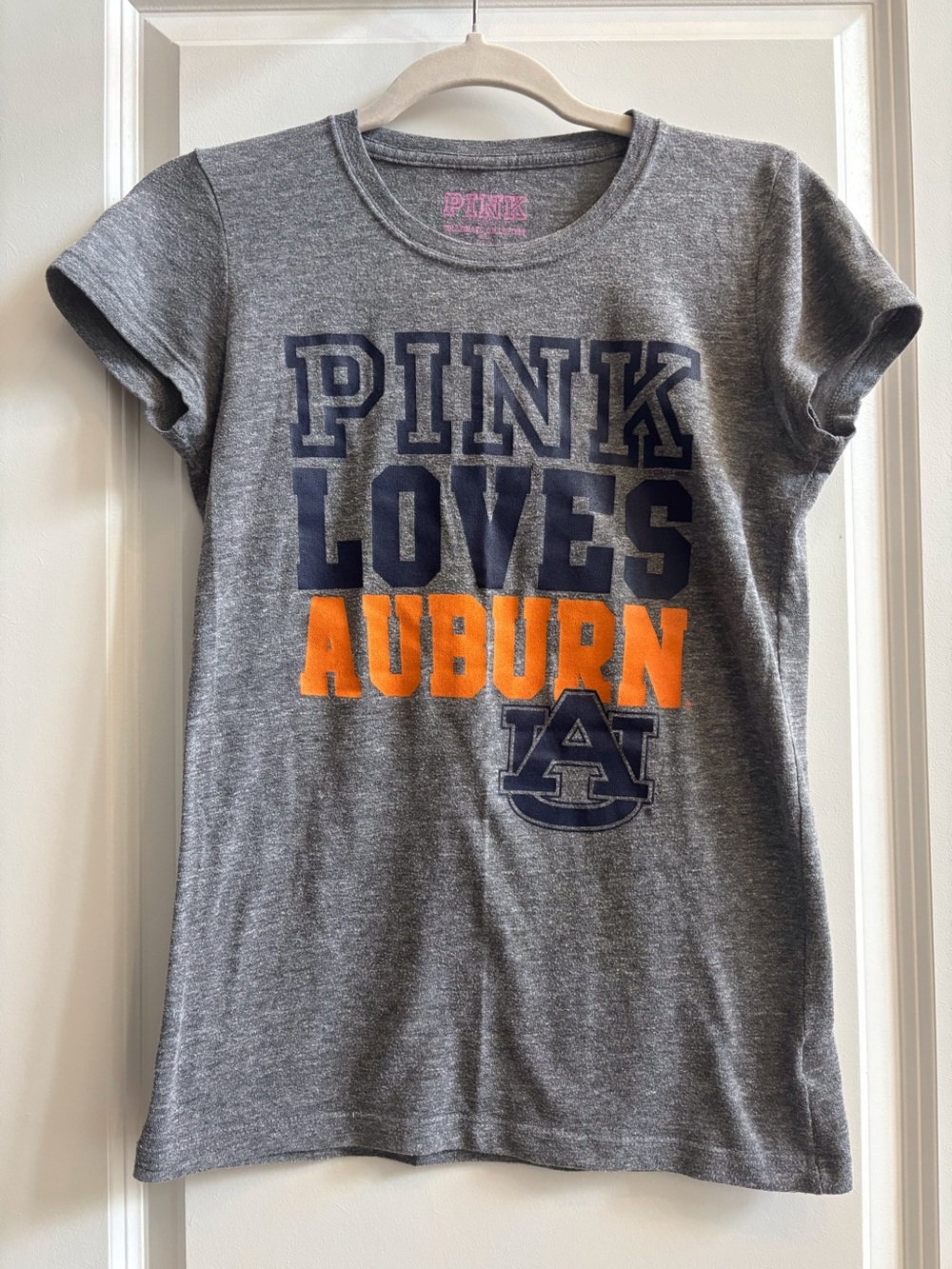 PINK Victoria's Secret Vintage Collegiate Collection Auburn Short Sleeve Tee